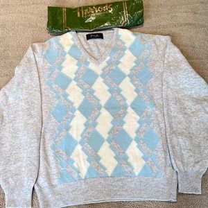 🐑Pringle Sport Lambswool Argyle Sweater - Size M - Worn Once🐑